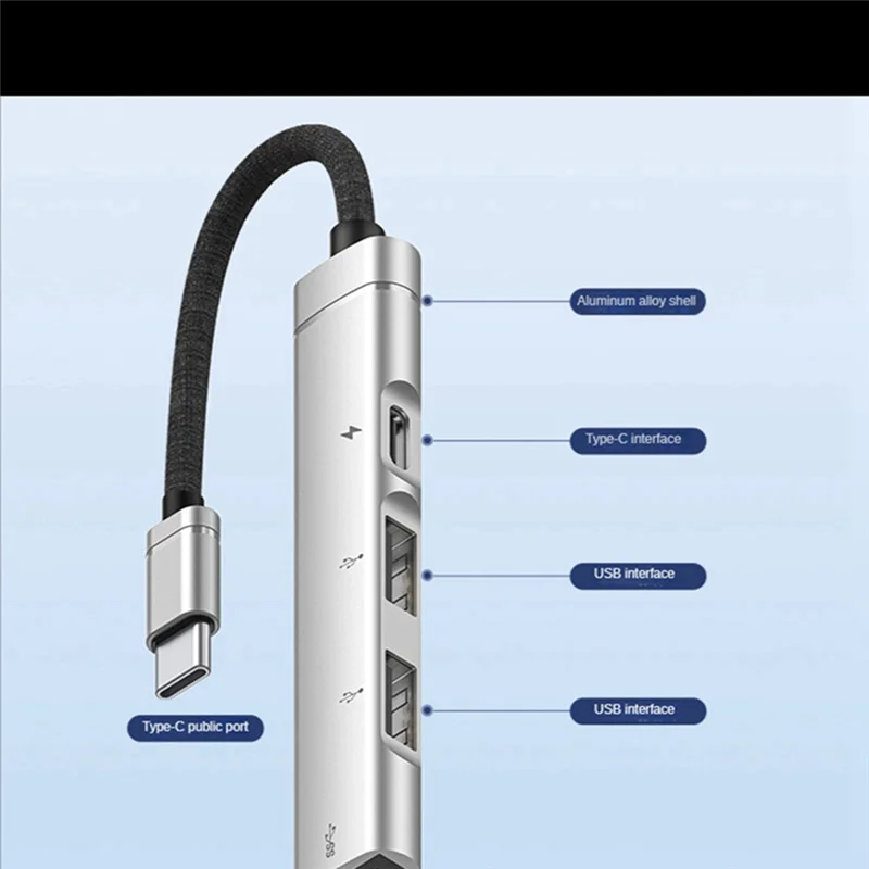 AED5-Voor Android Mobiele Telefoon Computer Tablet Draagbare PD Oplaadhub Type-C USB C Uitbreidingsdock