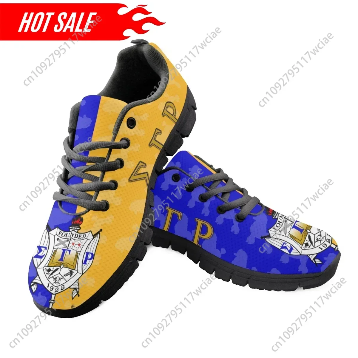 

Sigma Gamma Flag Sneakers for Women Classic Flats Lightweight Round Toe Mesh Walking Vulcanized Shoes Men's Tennis