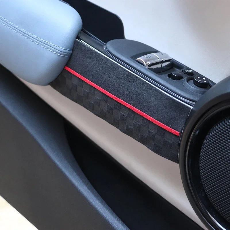 2Pcs/4Pcs Car Interior Door Handle Leather Sticker Italy Super Suede For Mini Cooper F56 F55 R55 R56 R57 R58 R59 Car Accessories