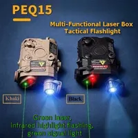 PEQ15 Multi-Functional Laser Box Tactical Flashlight, fits 20mm rail, for toy, hunting, Wargames, low-cost cosplay & indicator.