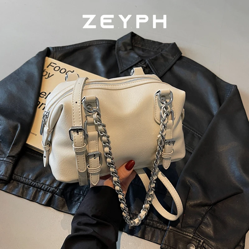 

Zeyph Chain Strap Unique Design Women s Four Season Shoulder Bag Crossbody Bag Pu Material Small Square Bag