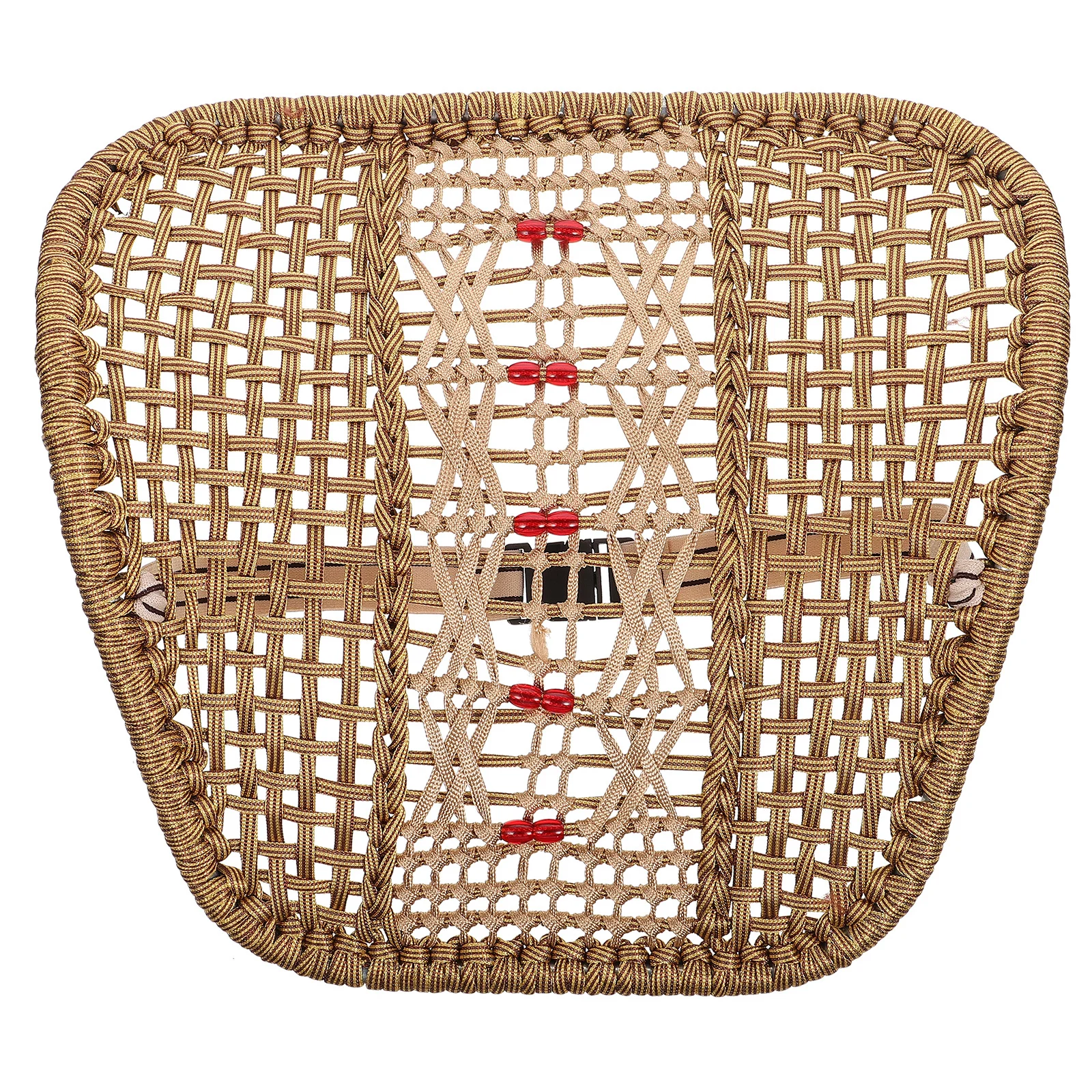 

Car Lumbar Support Pillow Comfortable Back Cushion Hand-Weaved Durable Material Breathable Texture Indoor Office Outdoor Driving