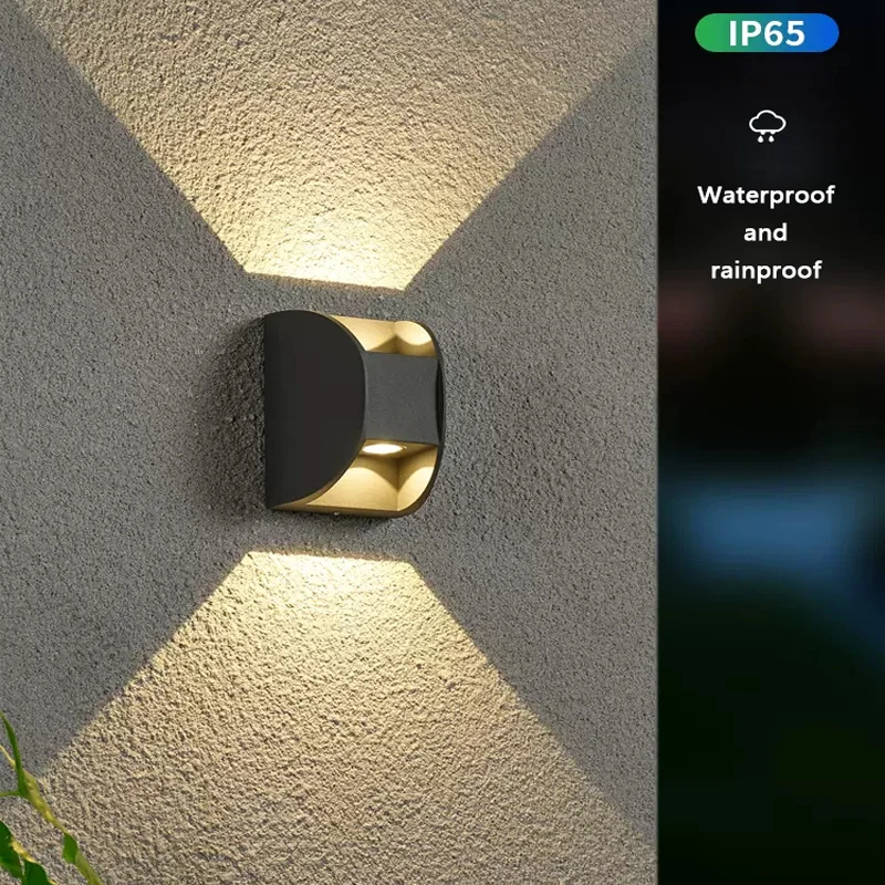 led wall light waterproof ip65 interior ao ar livre 6w para cima e para baixo jardim luzes luzes de parede modernas ac85 265v 01