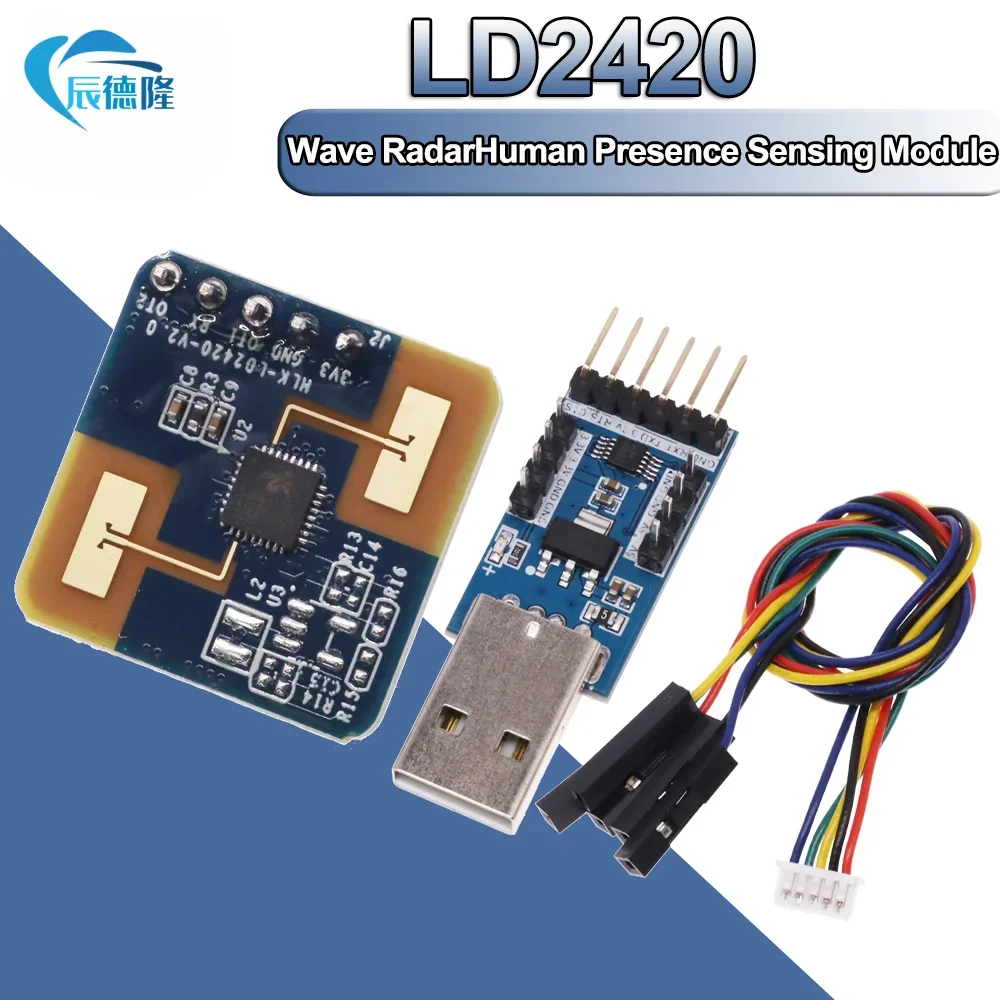 24Ghz HLK LD2420 Millimeter Wave RadarHuman Presence Sensing Module DC 3.3V Micro Motion Intelligent Sensor