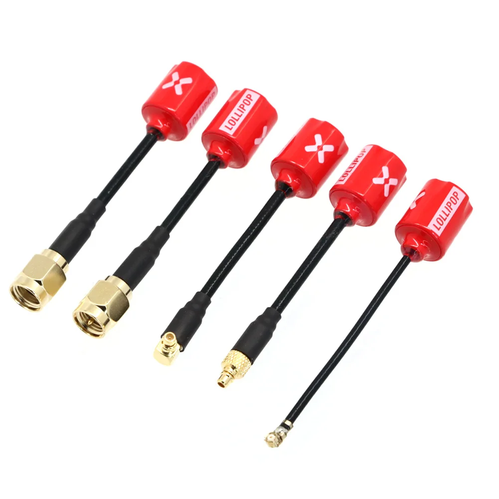 2개입 Foxeer Micro Lollipop 5.8G 2.5DBi 고이득 옴니 RHCP FPV 안테나 MMCX 직각 RHCP UFL 슈퍼 미니 RC FPV 드론용
