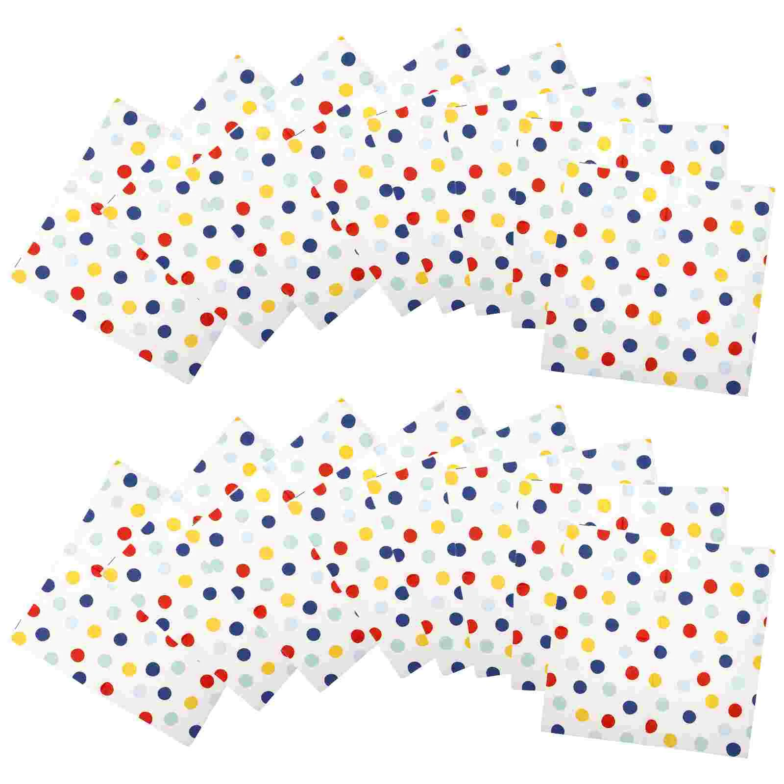 

20 листов красочных точечных салфеток из папиросной бумаги для ужина, декоративная очаровательная вечеринка