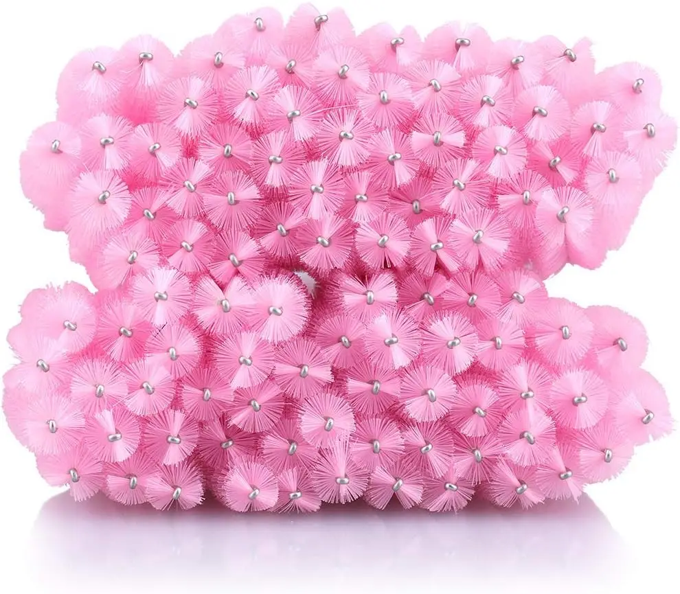 Brosses à cils jetables, bobines de cils roses, baguettes de Mascara en cristal rose, applicateur de brosse d'extension de cils, 100 pièces