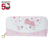 Cartera bonita de Hello Kitty para mujer, monederos Sanrio, tarjetero con hebilla y cremallera para ocio, funda para mujer