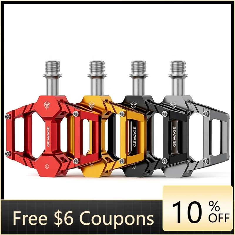 

STLF GEWAGE Ultralight 3 Bearings Bicycle Pedals Fine Polishing Anti-slip Aluminum Alloy MTB Mountain Bike Pedal