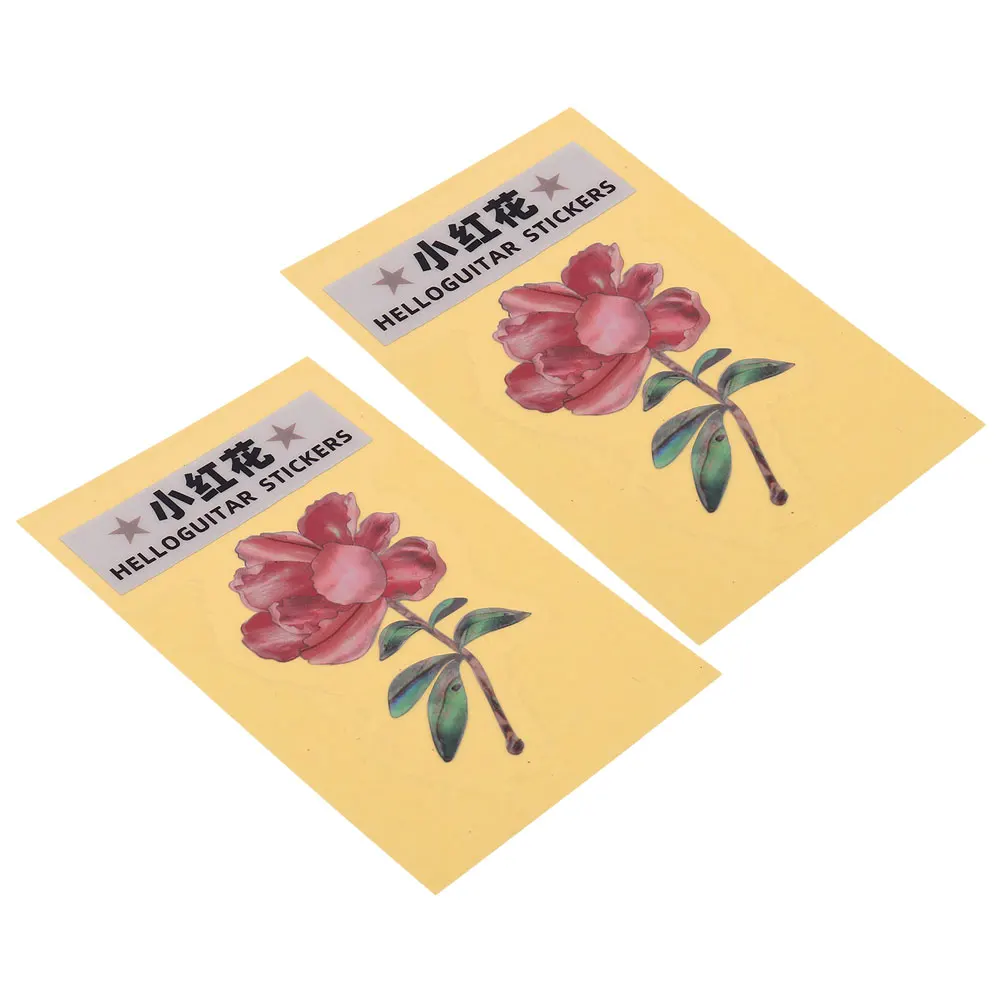 

2 Pcs Stick Guitar Sticker Decoration Stickers for Headstock Applique Pvc Decals and