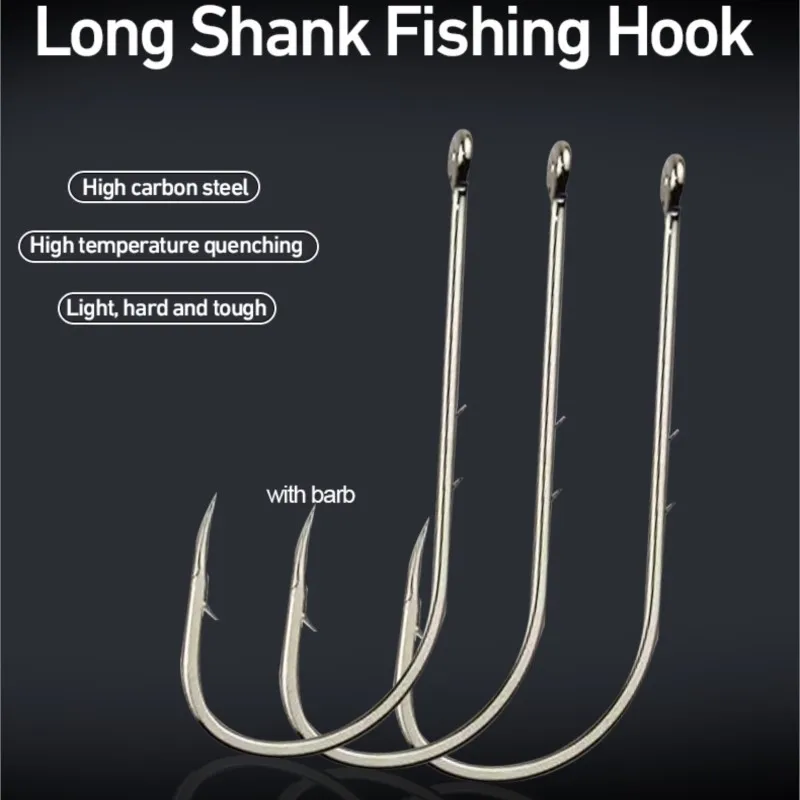طويل عرقوب الصيد هوك ، عالية الكربون الصلب ، حاد الشائكة أوفست ، ضيق الطعم هوك ، الشوك مزدوجة ، أدوات فيش ، 1 #-4 # ، 50 قطعة