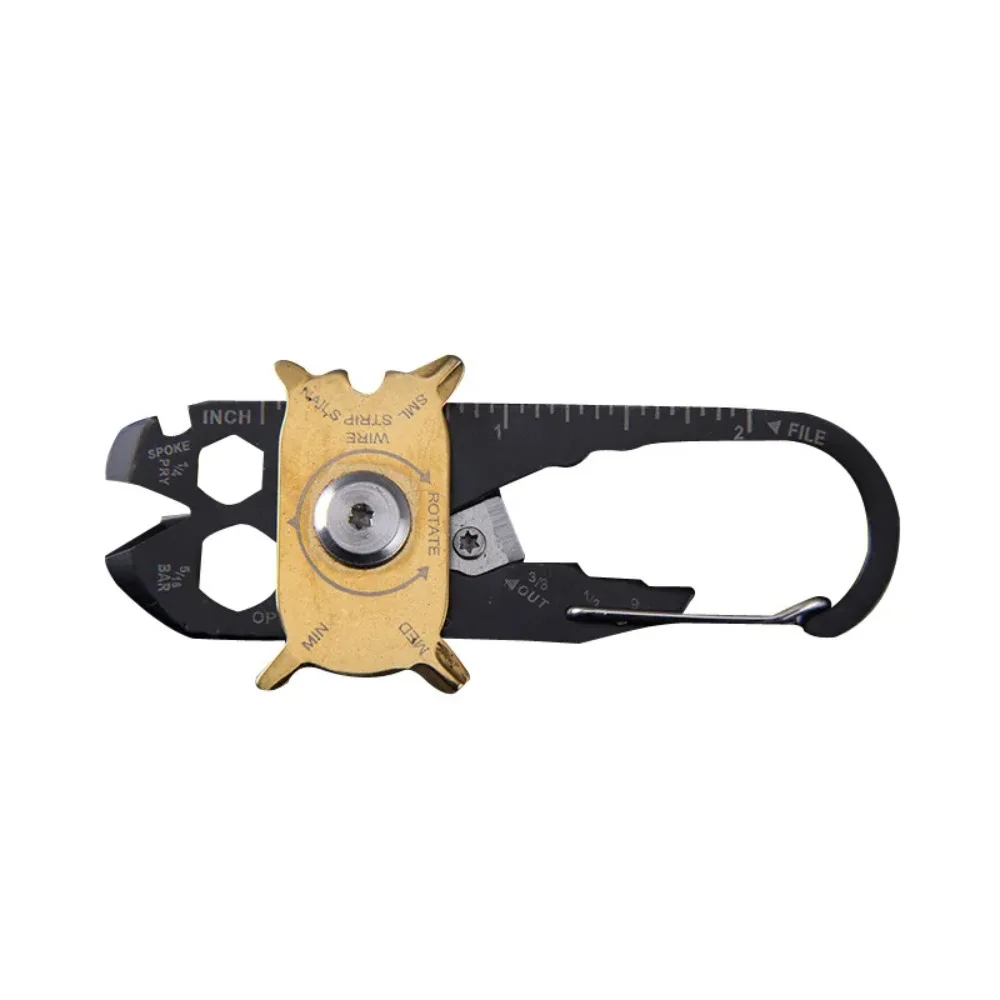 Outdoor 20 in 1 Multifunctional Combination Tool Stainless Steel EDC Tool Card Mountaineering Portable Home Emergency Keychain