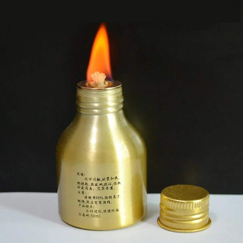 50ml Endurable Aluminum Alloy Medical Research Heating Chemistry Lab Equipment Alcohol Burner Stove Lamp With Wick