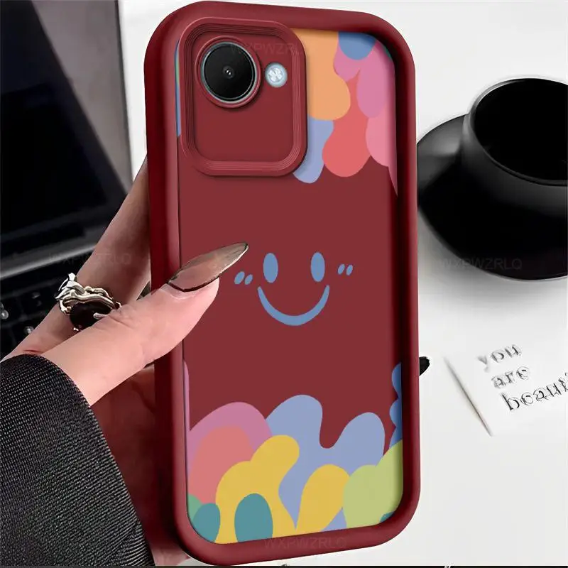 Smiley Face Phone Case For realme C30 Narzo 50i Prime C30s Graffiti All Inclusive Shock-absorbing Silicone Soft Back Cover