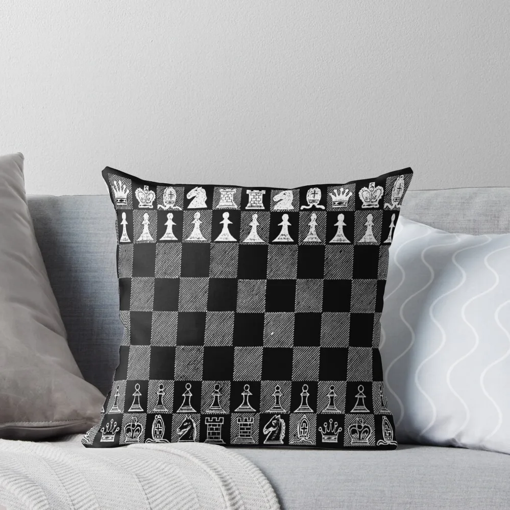 Chess Fan, Chess Player, Grand Master of Chess - White Throw Pillow Sofa Cushions Cover pillow