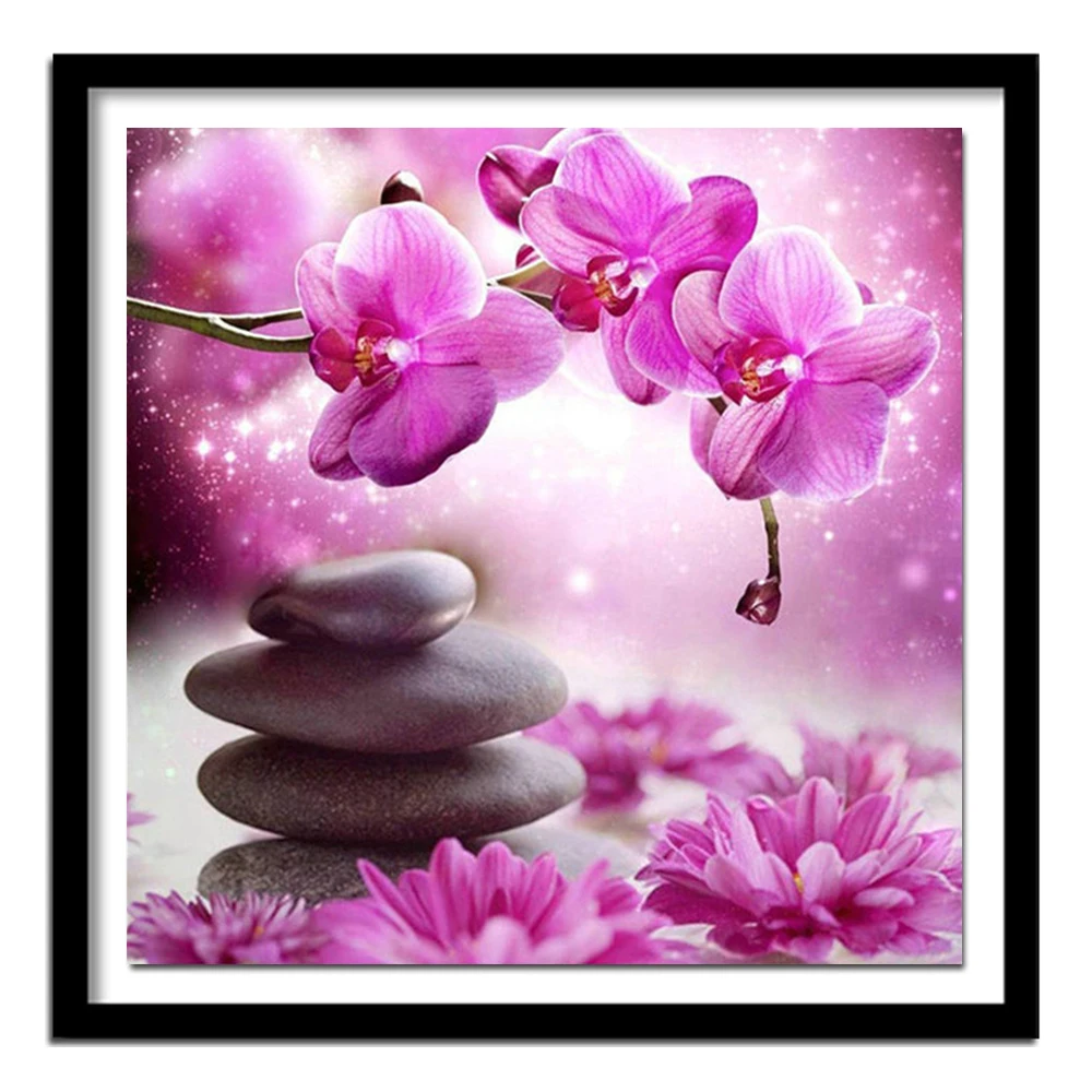 5d diy diamond embroidery diamond painting cross stitch FULL diamond  Phalaenopsis picture FLOWER drill gift