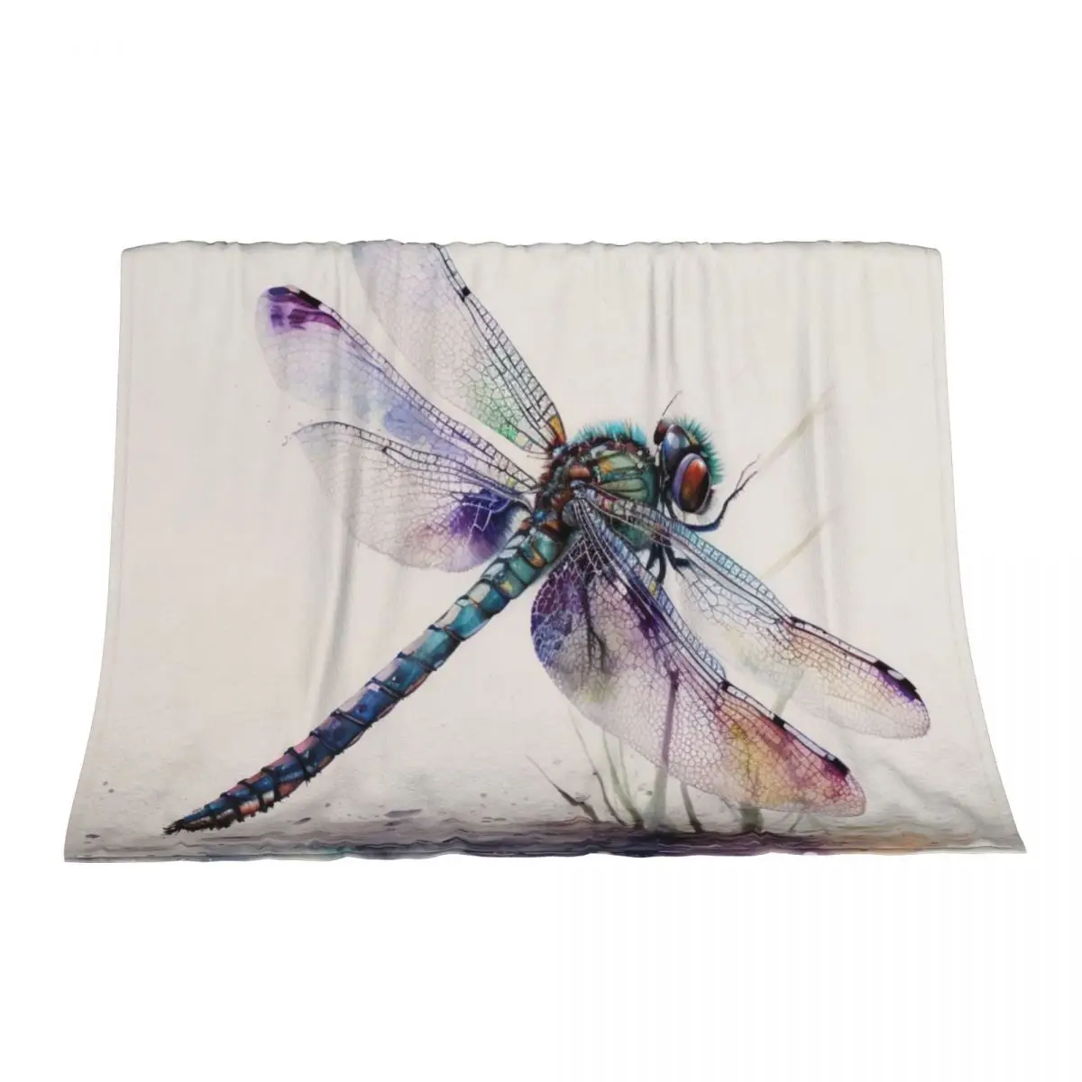 

Dragonfly watercolour painting 2 Throw Blanket Warm Nap Blankets For Baby Flannel Blankets