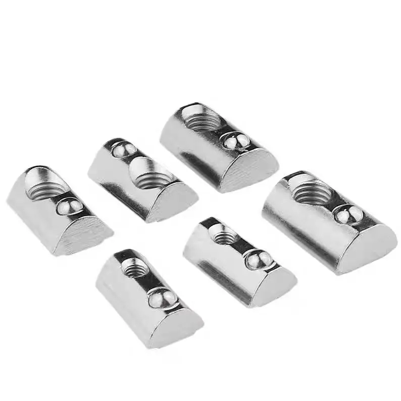 Veekaft 10/50/100PCS, M3 M4 M5 M6 M8 ,T/sliding/spring ball /shrapnel nut ,Suitable for 20 30 40 45 series aluminum profiles