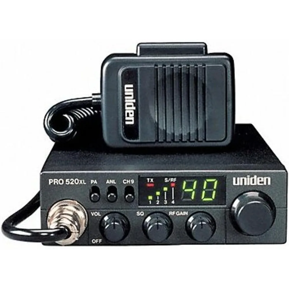 40-Channel CB Radio: Compact Design, ANL and PA/CB Switches, 7W Audio Output, Emergency Channel 9