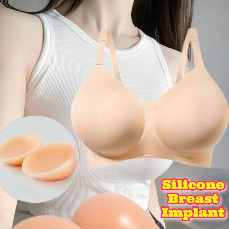 Silicone Breast Enhancer Pads Push Up Inserts Small Bust Natural Looking Augmentation Cushions Seamless Lightweight Padded Bra