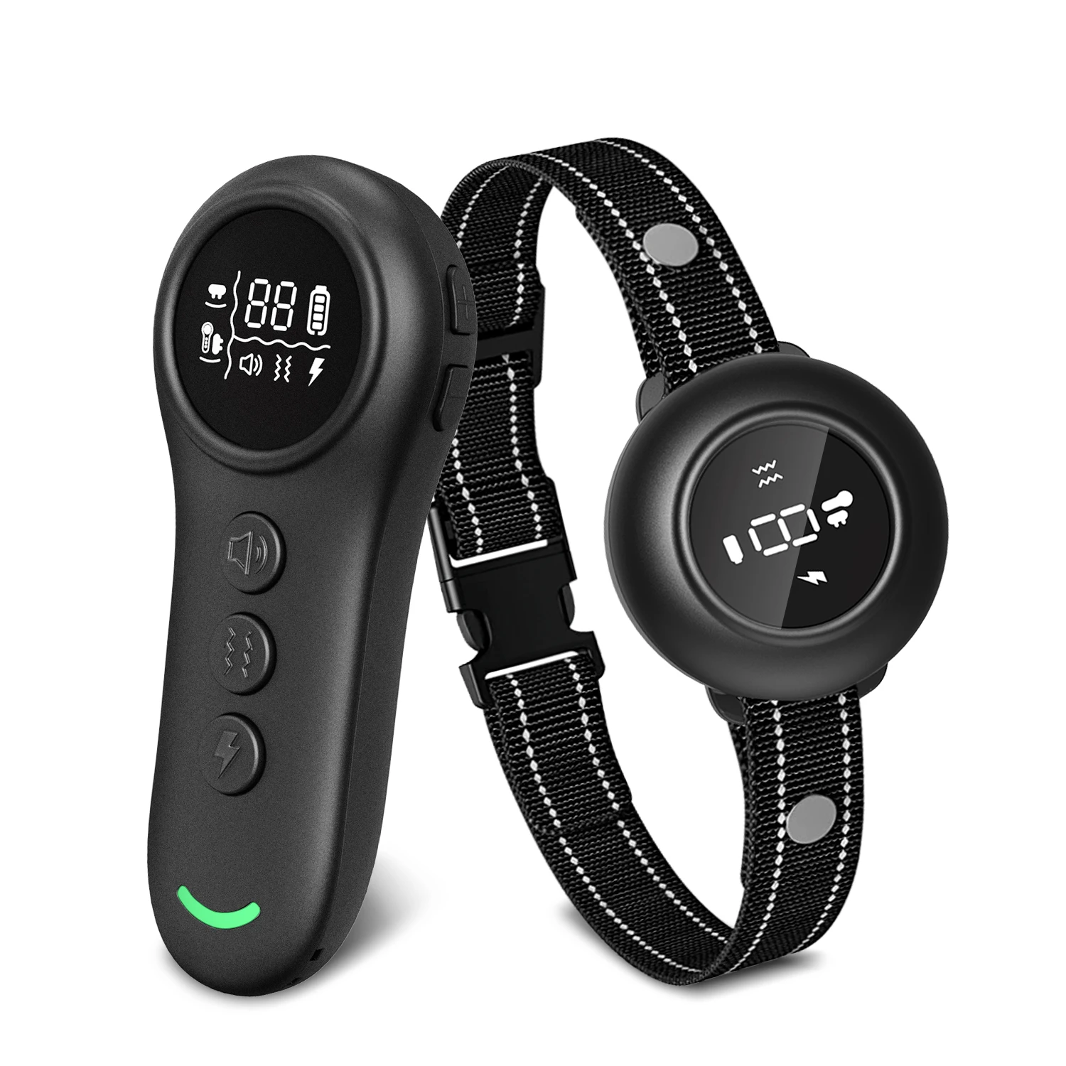 

Умный ошейник 2-в-1 для дрессировки собак и предотвращения лая с 5 регулируемыми уровнями чувствительности и пультом ДУ на 1640 футов для всех пород