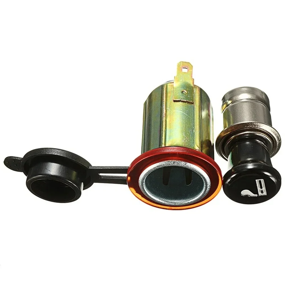 Waterproof Power Outlet Motorcycle Accessory 6.5*3.7*3.7cm 12V 24V Power Outlet Dust Cover Threaded Retaining Ring