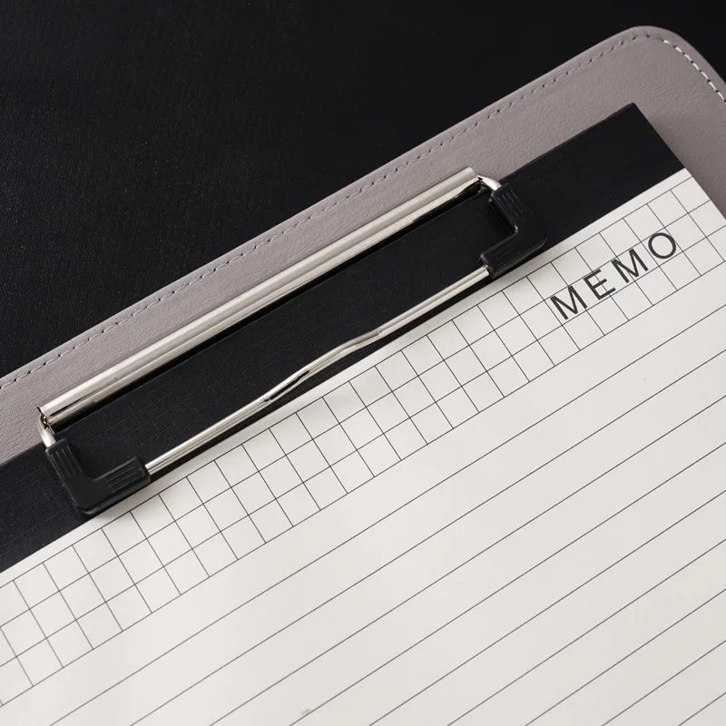 A4 หนังแฟ้มโฟลเดอร์สํานักงานธุรกิจ Binder เอกสารหน้าโฟลเดอร์เครื่องคิดเลขปากกากระเป๋าตรวจสอบผู้ถือจัดเก็บ