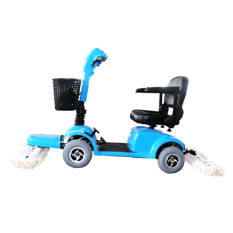 Three Wheels Electric Driving Dust Collection Push Cart for Shopping Mall Floor Cleaning Machine