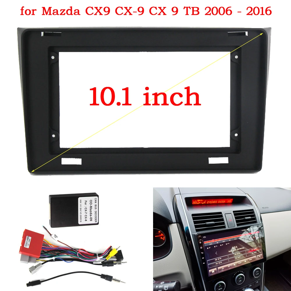 RSNAVI Car radio Fascias Panel For Mazda CX9 CX-9 CX 9 TB 2006 - 2016 Frame Audio Installation Dash Fitting Panel Kit Big Screen