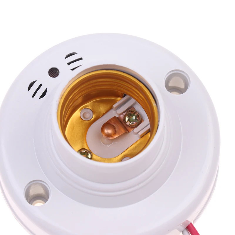 E27 Sound Sensor Light Lamp Holder 220V Stair Smart Auto On Off Light Voice Applaud Sound Control E27 Lamp Bulb Bases