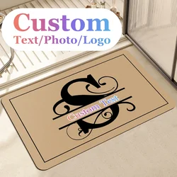 Custom Mat Personalized Floor Mats Bath Foot Absorbent Rug Diatomite Doormat Kitchen Anti Slip Carpet Home Garden Decor Gift