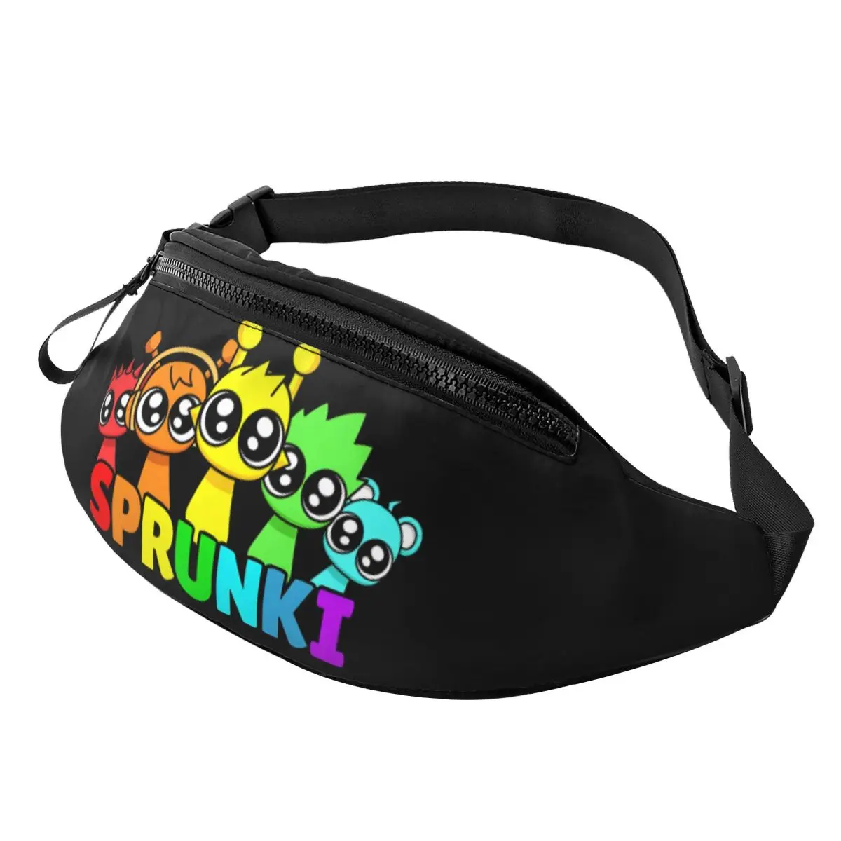 

Custom Fashion Sprunki Fanny Pack for Running Men Women Music Game Crossbody Waist Bag Phone Money Pouch