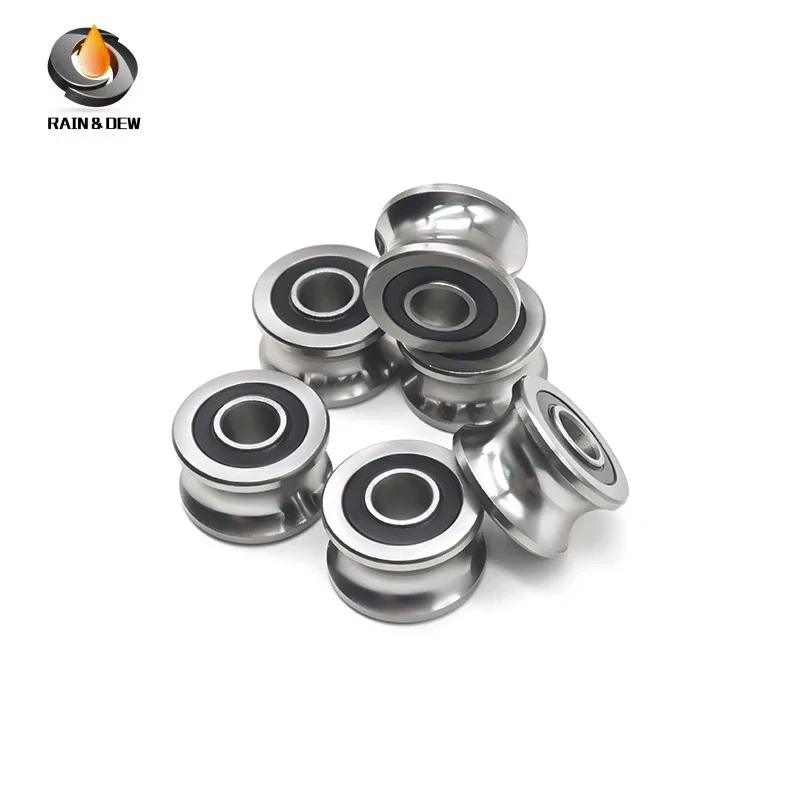 4PCS U/T Cuscinetti per puleggia a gola profondaT22 U22 8x22.5x14.5x13.5mm Tracce delle ruote a rulli Cuscinetto per binario guida a piedi