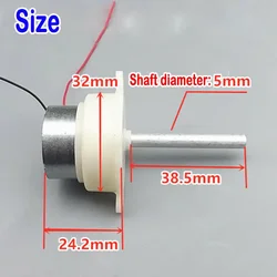 DC 6V-12V Round Mini 300 Geared Motor 5RPM-10RPM Low Speed Long Shaft Mute Micro DC Solar Motor