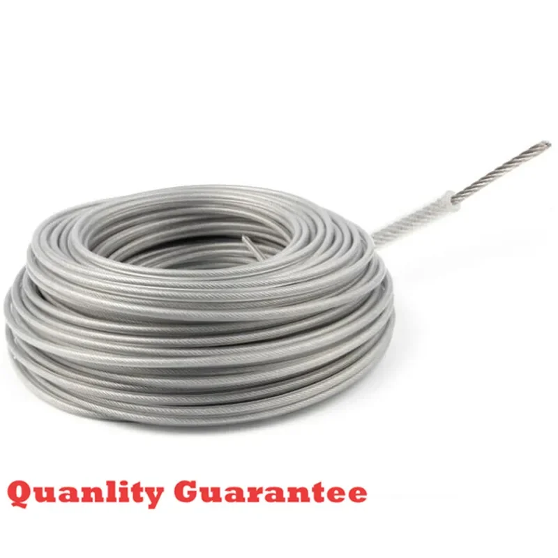 Diameter 3.0 3mm Trimmer Wire Rope Cord Line Strimmer Brushcutter Trimmer Long Round Roll Grass Replacement Wire About 15M 40M