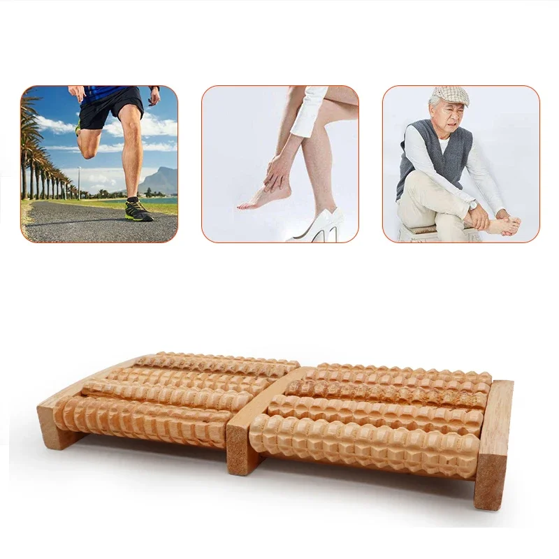 Wooden Foot Massage Roller Relieves Fatigue Foot Pain and Plantar Fasciitis Plantar Muscle Relaxation Tool Releases Lymph