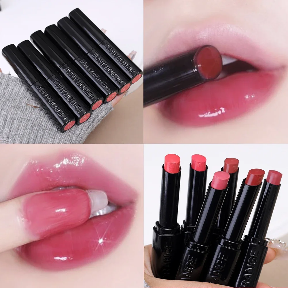 Jelly Lipstick Mirror Waterproof Non-stick Cup Solid Lip Gloss Clear Makeup Lasting Moisturizing Lipstick Pen Korean Cosmetics