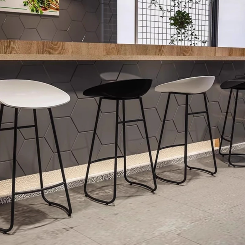 

Creative Designer Bar Chairs Industrial Modern Reception Backrest High Chairs Nordic Make Up Restaurante Muebles Salon Furniture