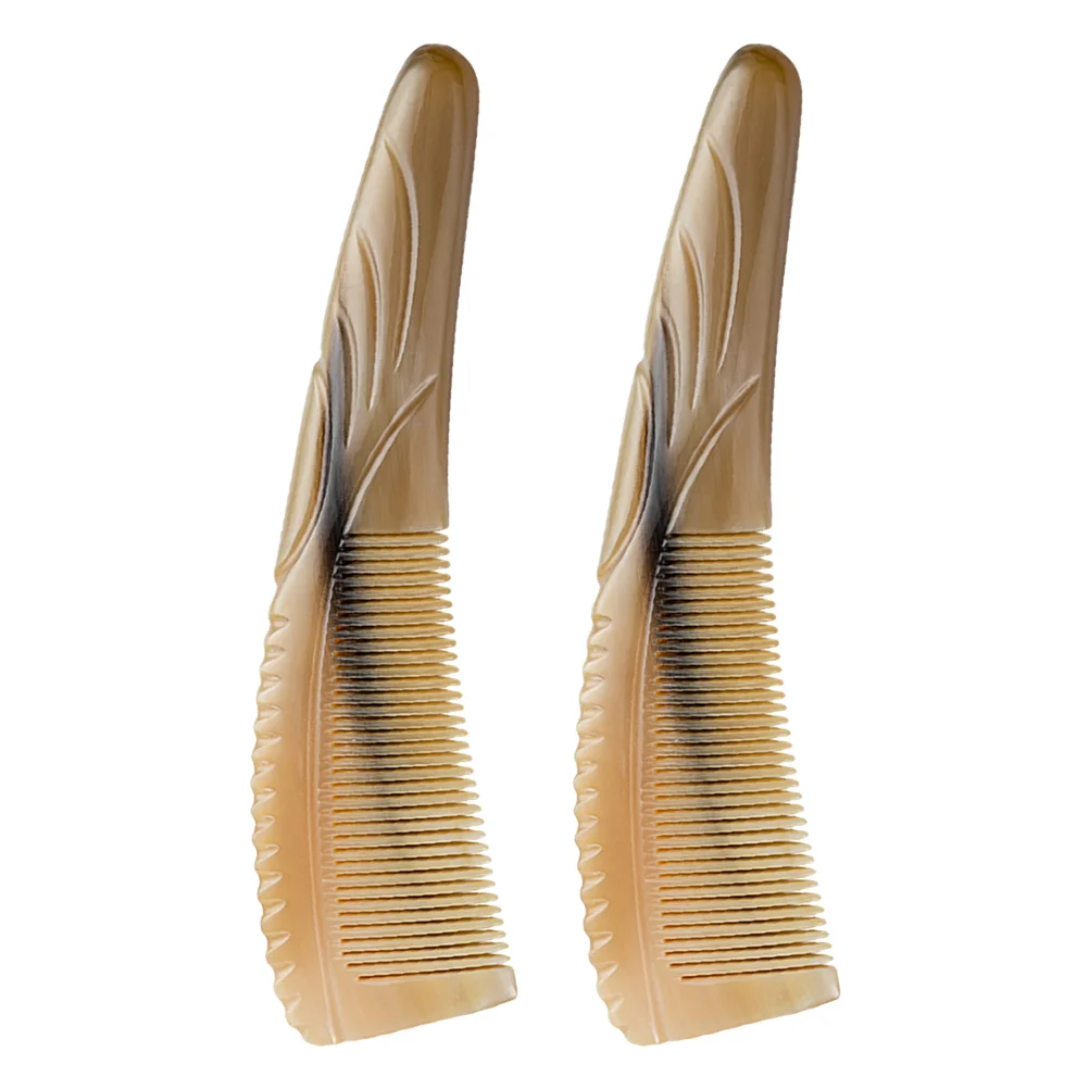 

2 Pcs Horn Comb Present for Friends Travel Hair Combs Women Anti-static Thoughtful Gift Styling Horns Pocket Massage