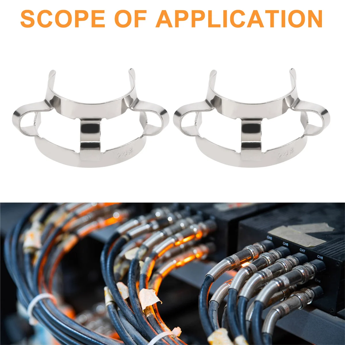 2 ชิ้น 24 #   คลิปสแตนเลส Keck Clamp สําหรับข้อต่อกราวด์แก้ว 24/29 24/40