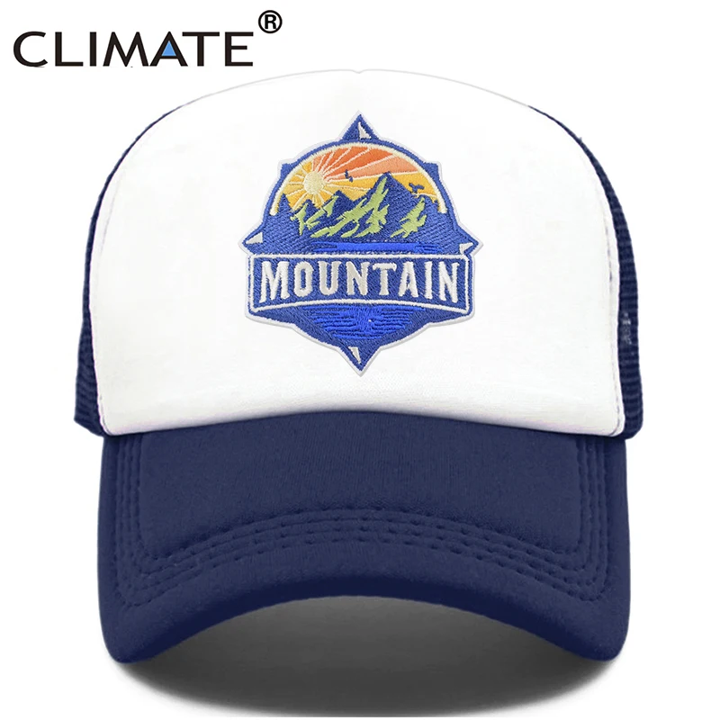 CLIMATE Mountain Hike Cap Cool Forest Trucker Cap Hiking Mountain Cap Hat Peak Mountain Baseball Cap Cool Summer Mesh Cap