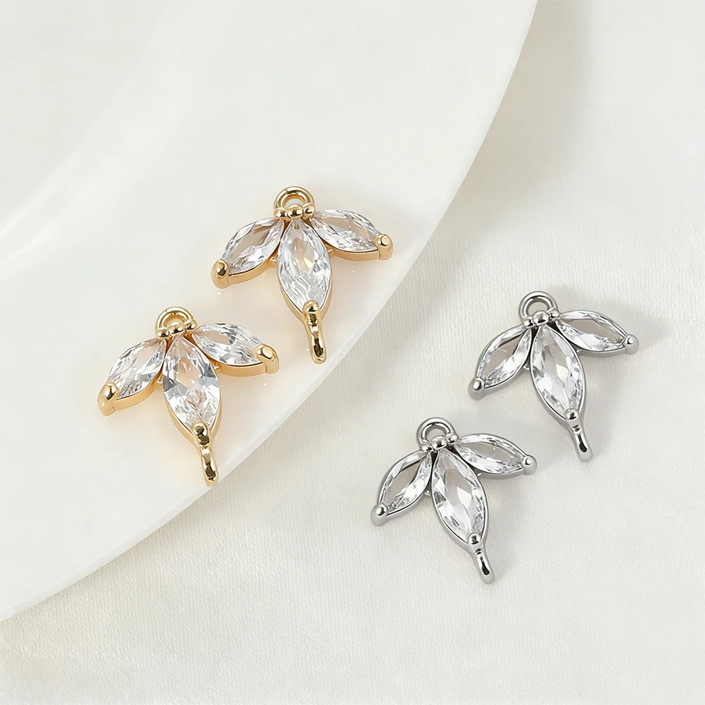 

Cordial Design 50Pcs 14*14MM Jewelry Accessories/DIY Earring/Charms/Jewelry Findings & Components/Hand Made/CZ Connector #196408