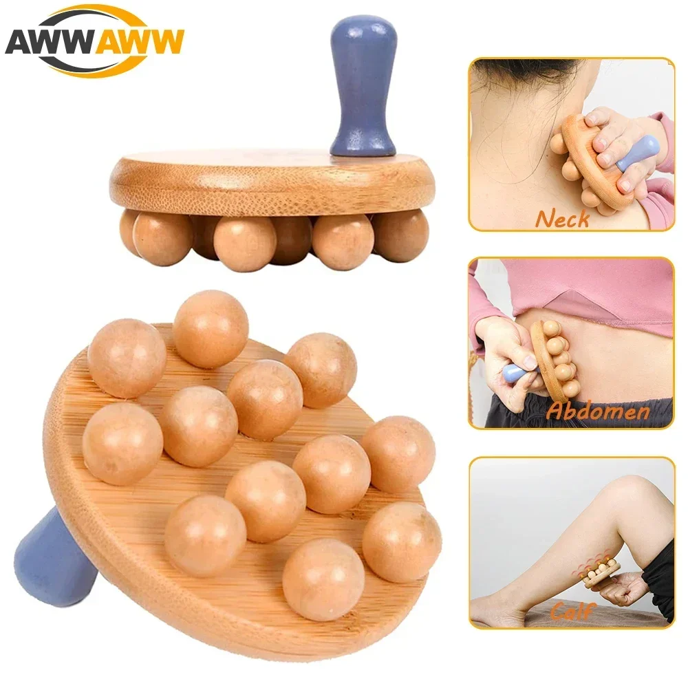 1Pcs Wooden Body Massage Brush Anti Cellulite Massager Wood Therapy Massage Tools for Lymphatic Drainage Body Shaping Tool