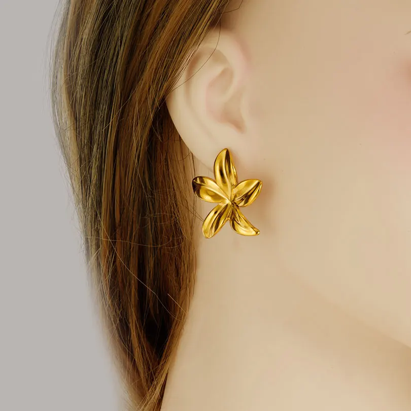 1/2pairs Gold/Silver Color Mix Stainless Steel Coral Heart-Shaped Bowknot Jewelry Earrings Women Party Non Fading Earrings Gifts