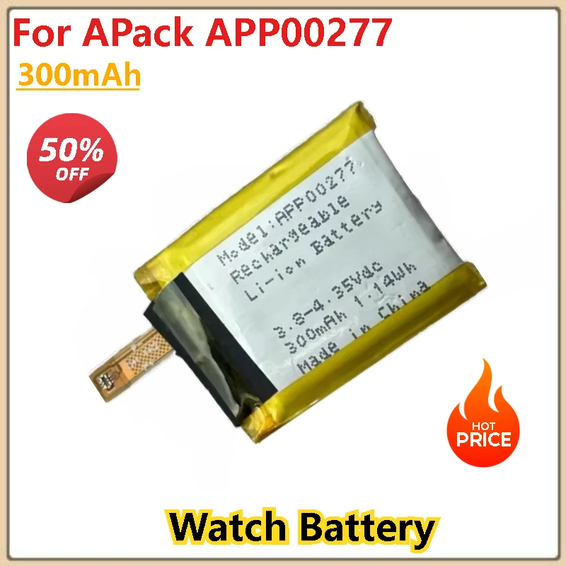 

2Pcs 300mAh Smart Watches Battery for APack APP00277 Smart Watches Batteries
