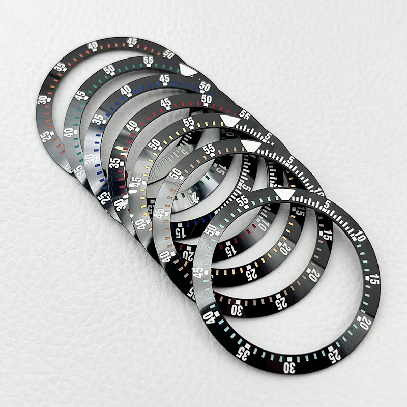 Mod 38mm*30.5mm Sloped Fine Scale with SKX007 Ceramic Bezel Insert Fit SKX007 SRPD SUB GMT Watch Accessories Parts