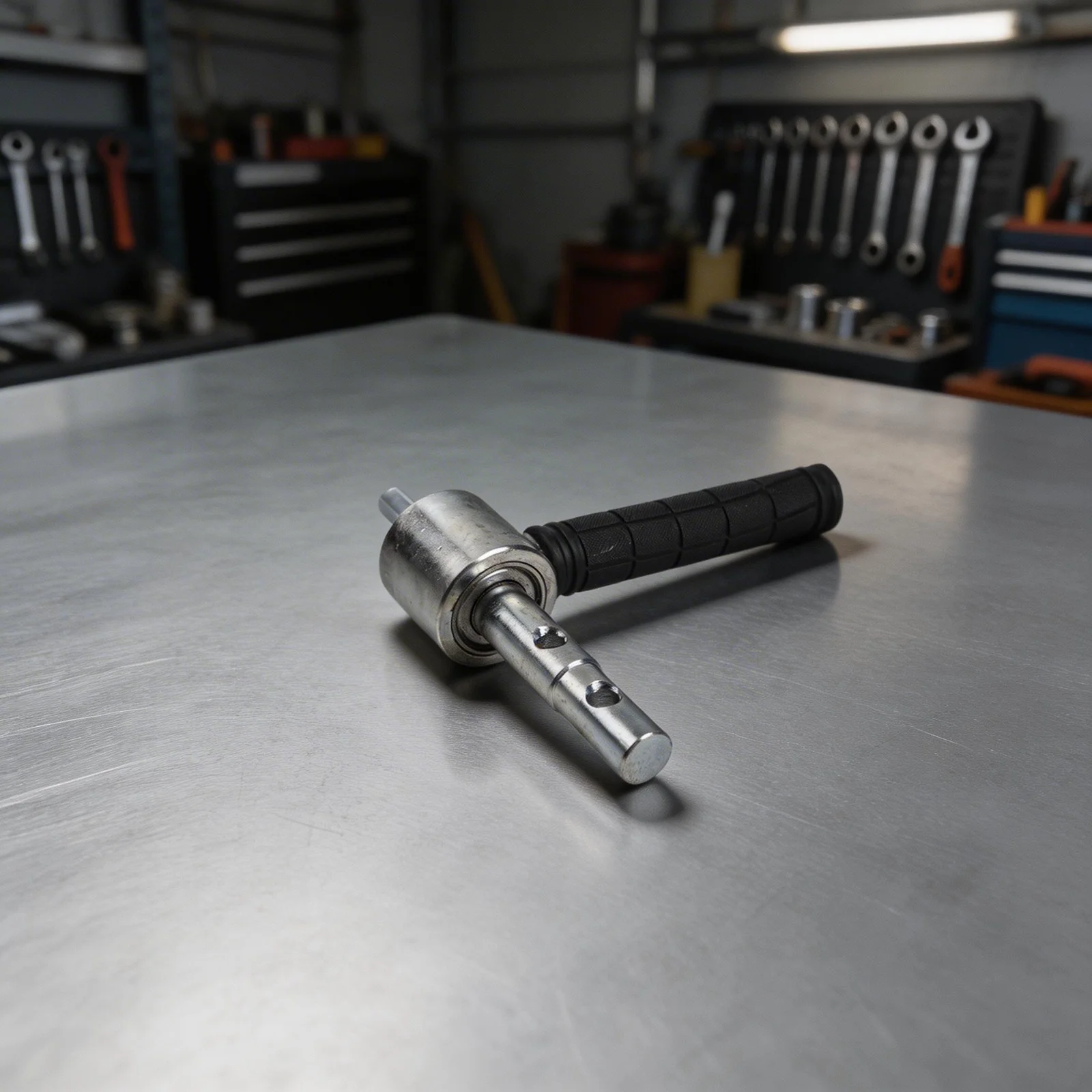 Silver Ice Auger Adapter Quick Connect Adapter Tool Part Quick Connector Anti-Slip Rubber Grip Metal Construction