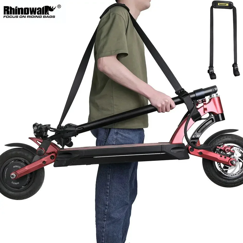 Rhinowalk Adjustable Scooter Riders Single Straps Portable Hand Carrying Shoulder Strap for Scooter Folding E-bike Skateboard