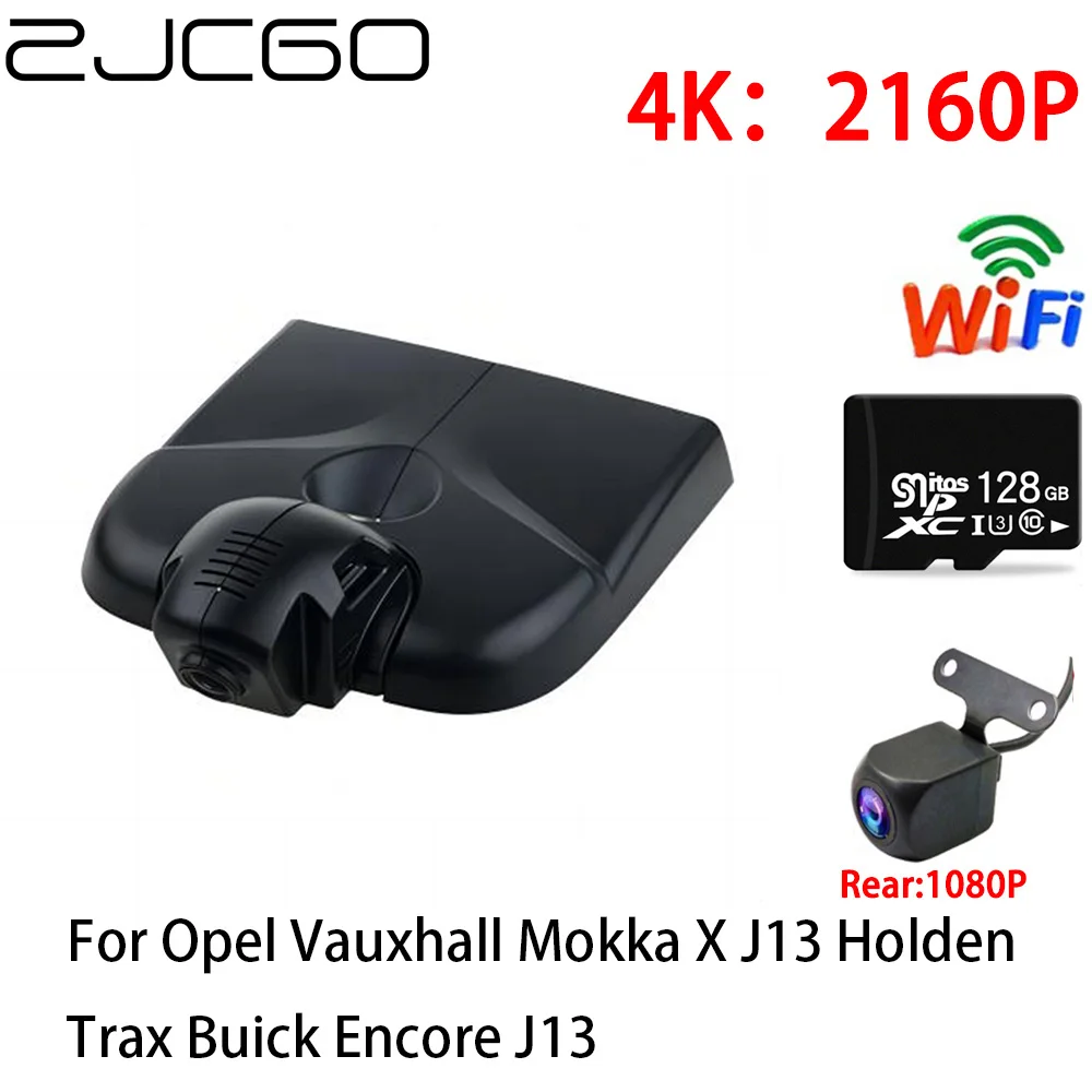 

ZJCGO 2K 4K Car DVR Dash Cam Wifi Front Rear Camera 2 Lens 24h for Opel Vauxhall Mokka X J13 Holden Trax Buick Encore J13