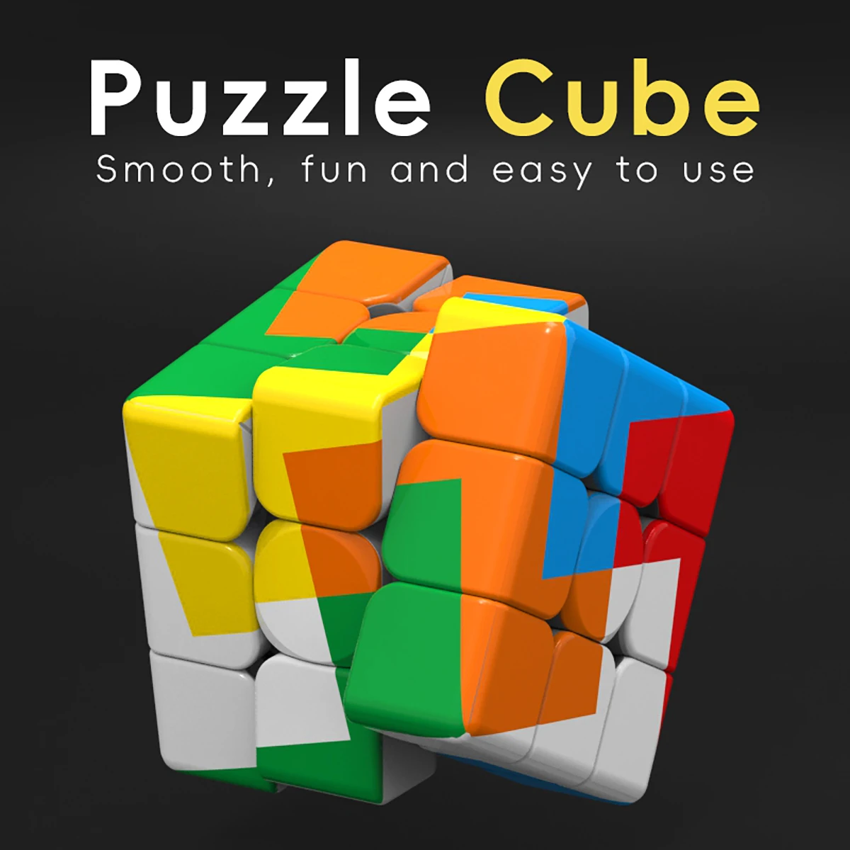 المكعب السحري 3x3x3 سريع تويست الأشعة فوق البنفسجية المطبوعة 6 اللون طاحونة الإجهاد المخلص المهنية لغز لعبة لعبة أطفال هدية